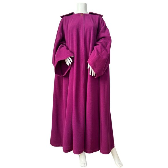 Thierry Mugler Vintage Violet Purple Cape Coat Size 38 S/M - Picture 1 of 12